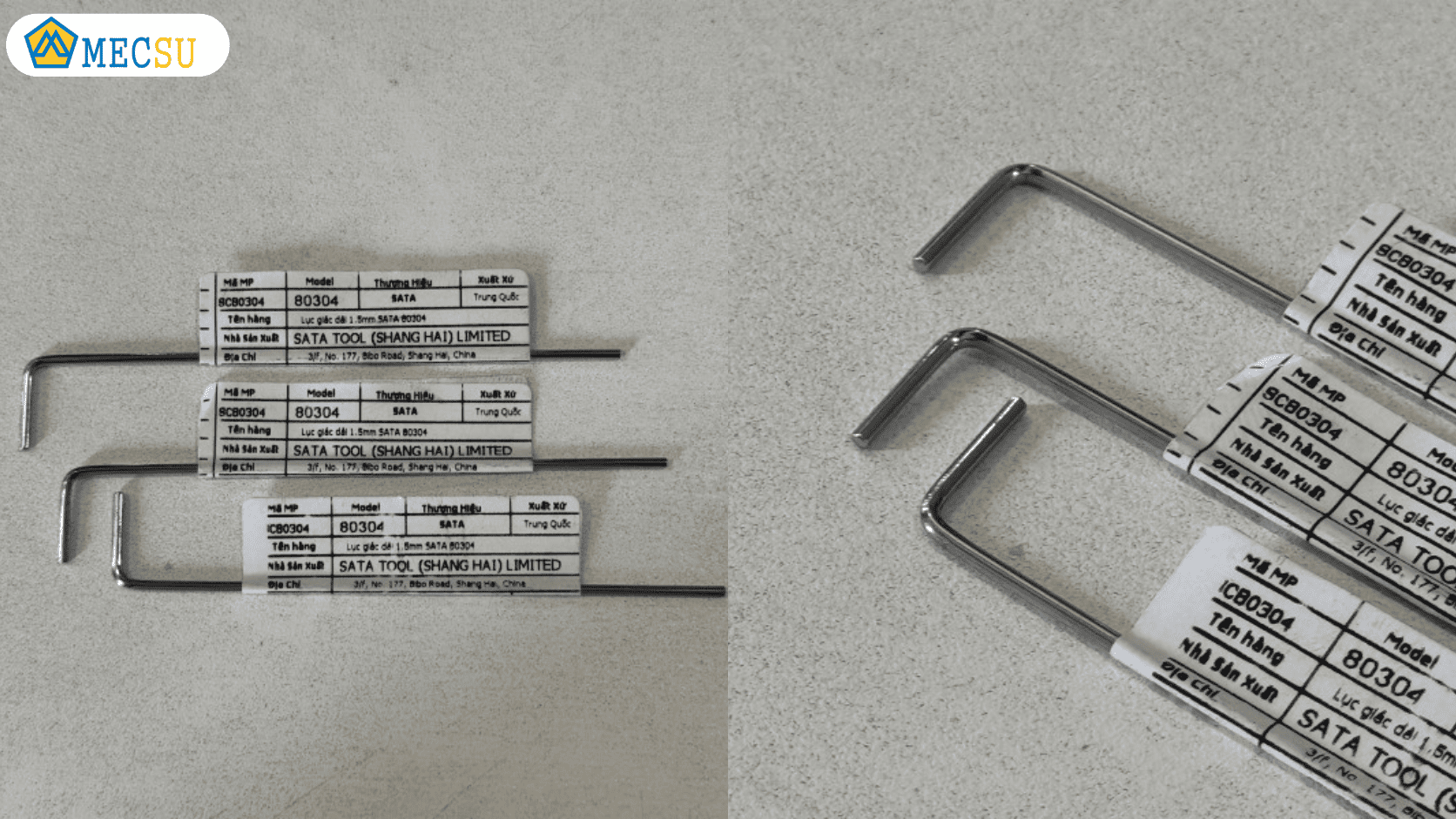 Cây Lục Giác 1.5 mm Chữ L Đầu Bằng Siêu Dài Sata 80304
